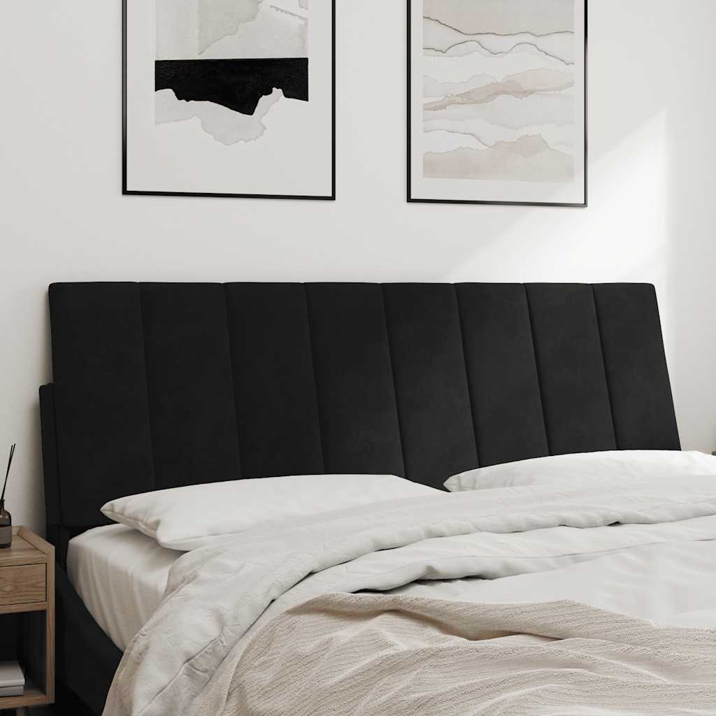 fekete bársony fejtámla párna Hanko 140 cm