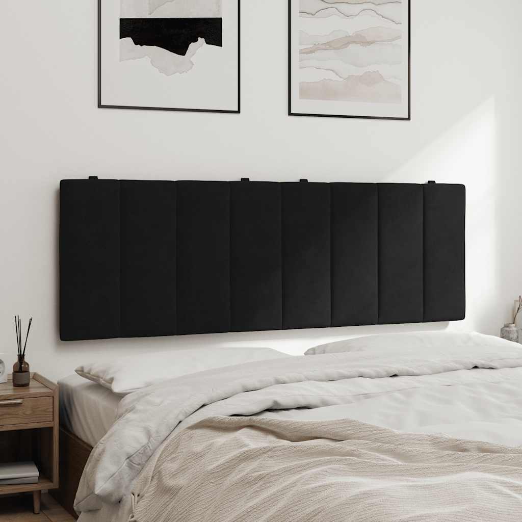 fekete bársony fejtámla párna Hanko 140 cm