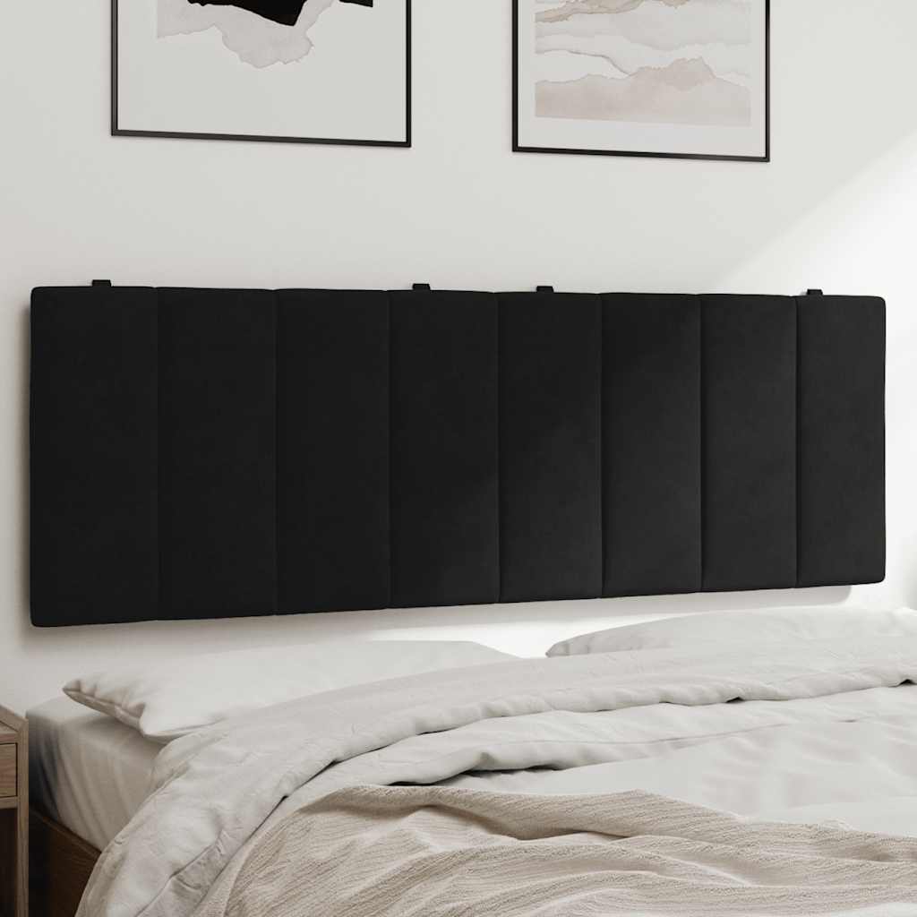 fekete bársony fejtámla párna Hanko 140 cm