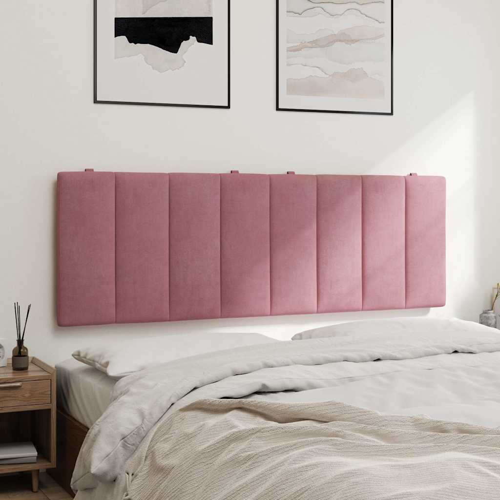 rózsaszín bársony fejtámla párna Hanko 140 cm
