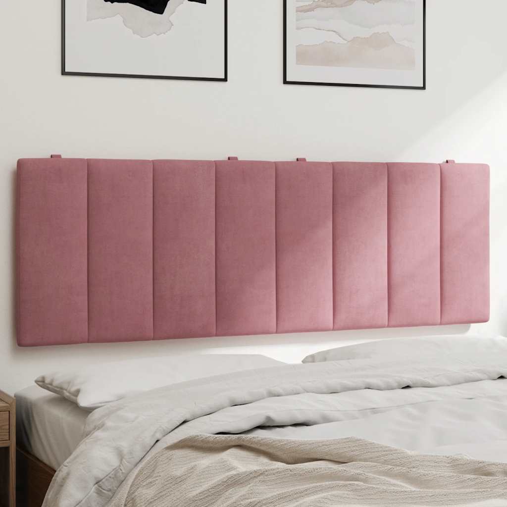 rózsaszín bársony fejtámla párna Hanko 140 cm