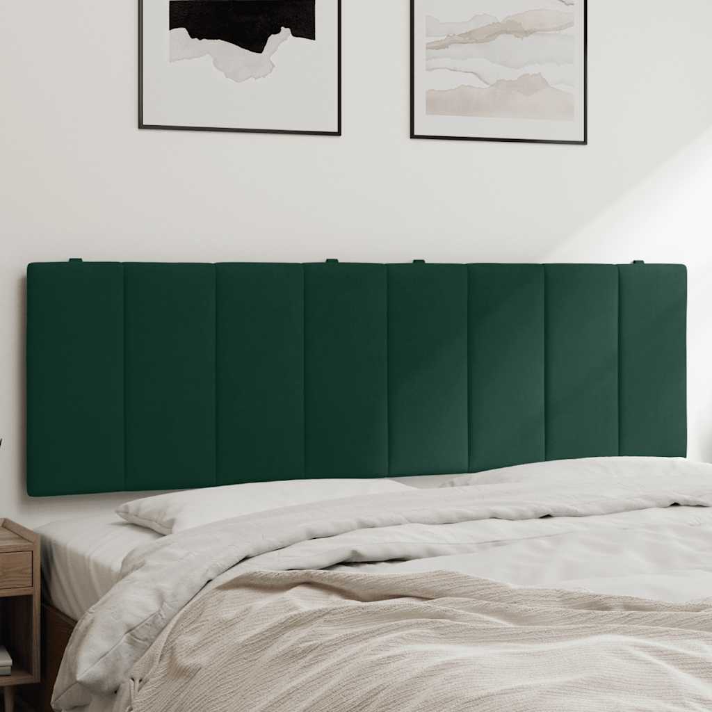sötétzöld bársony fejtámla párna Hanko 160 cm