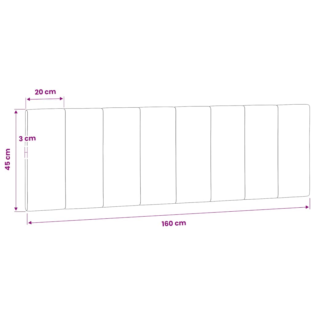 kék bársony fejtámla párna Hanko 160 cm