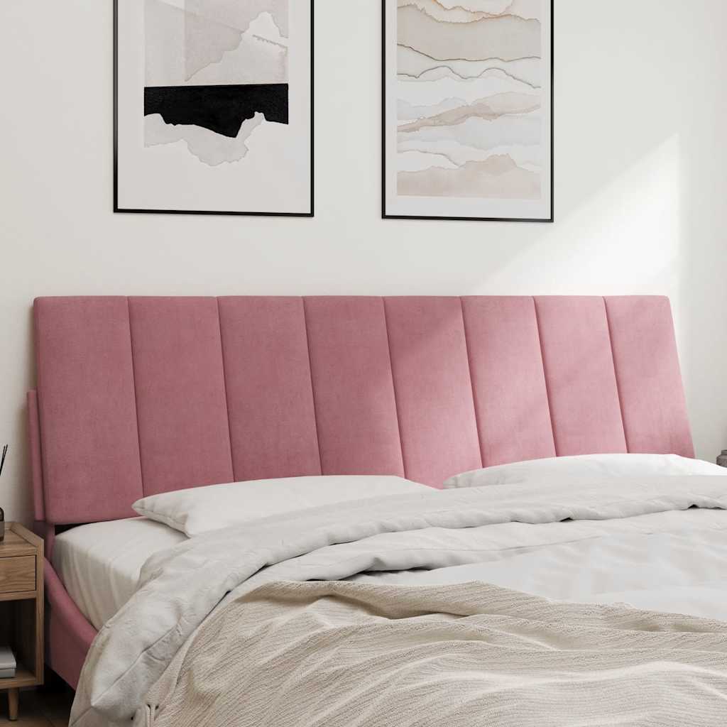 rózsaszín bársony fejtámla párna Hanko 160 cm