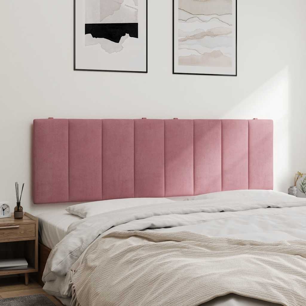 rózsaszín bársony fejtámla párna Hanko 160 cm