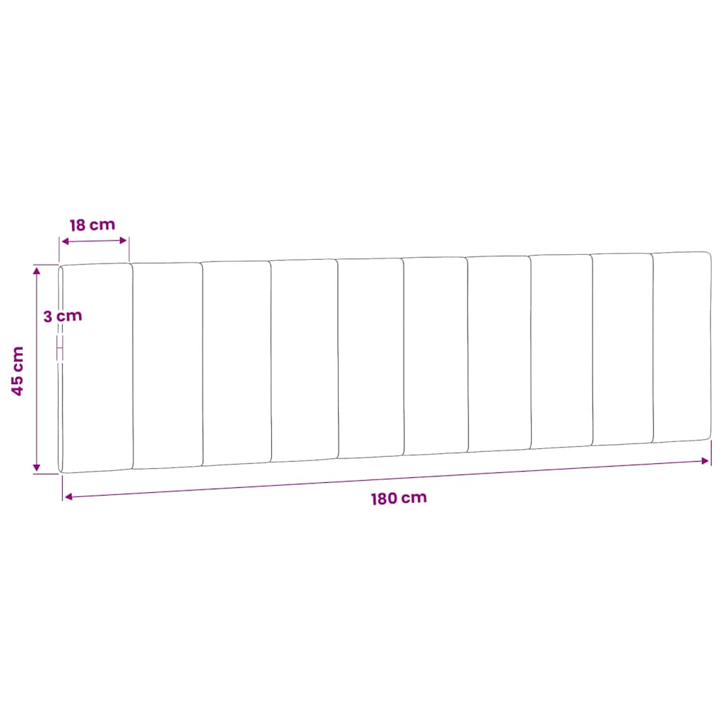 fekete bársony fejtámla párna Hanko 180 cm