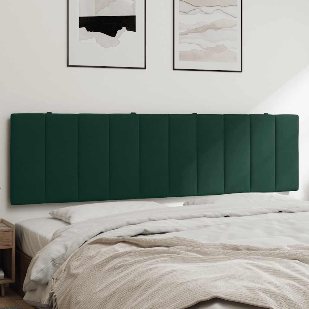 sötétzöld bársony fejtámla párna Hanko 180 cm