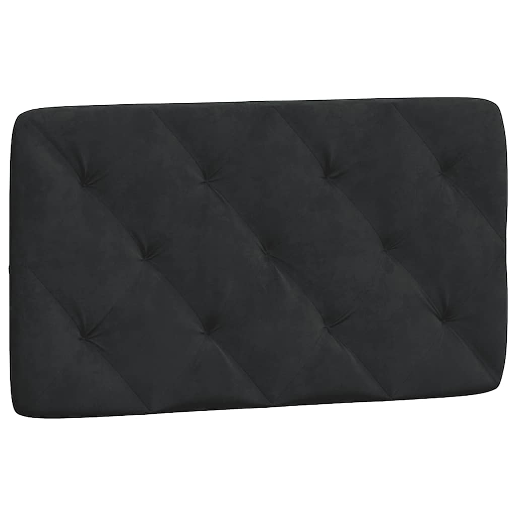 fekete bársony fejtámla párna 80 cm