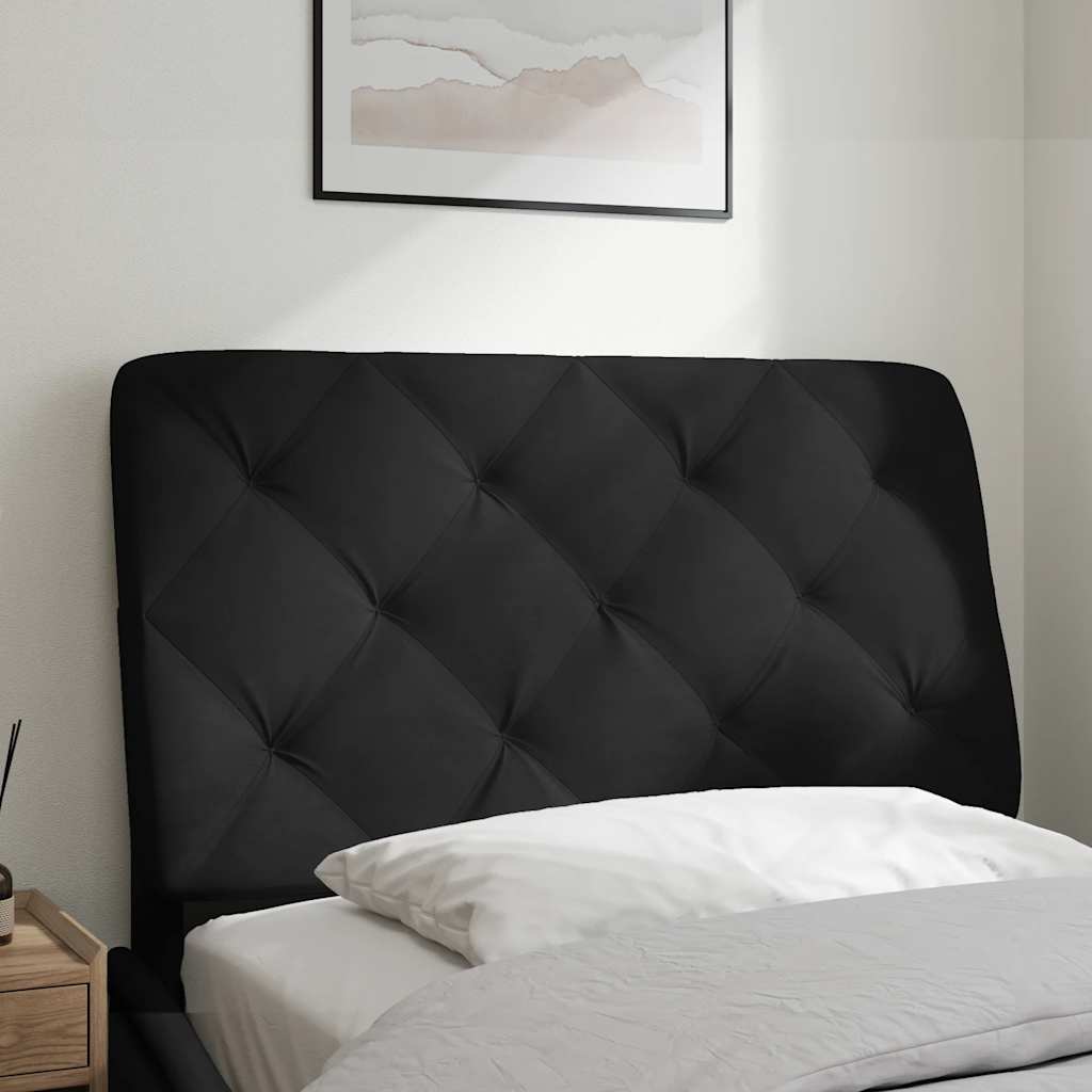fekete bársony fejtámla párna 80 cm