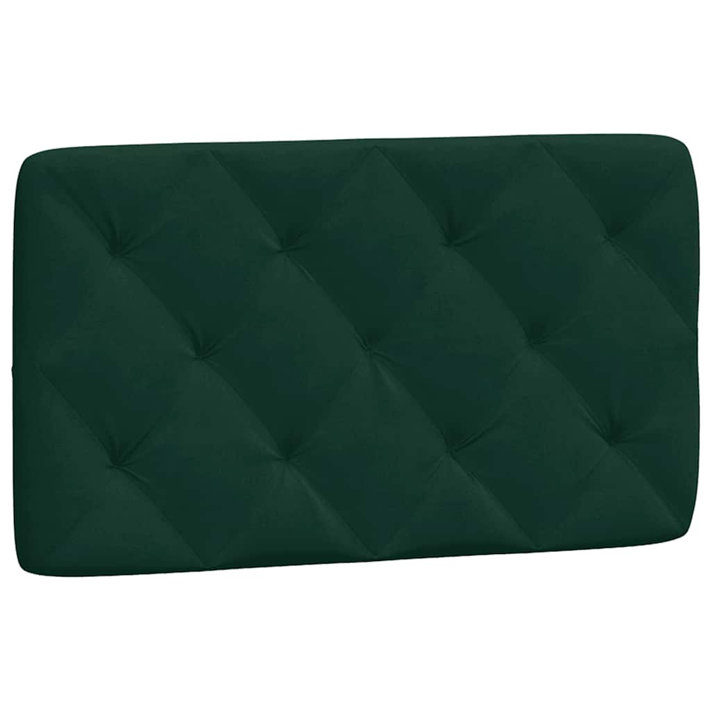 sötétzöld bársony fejtámla párna 80 cm