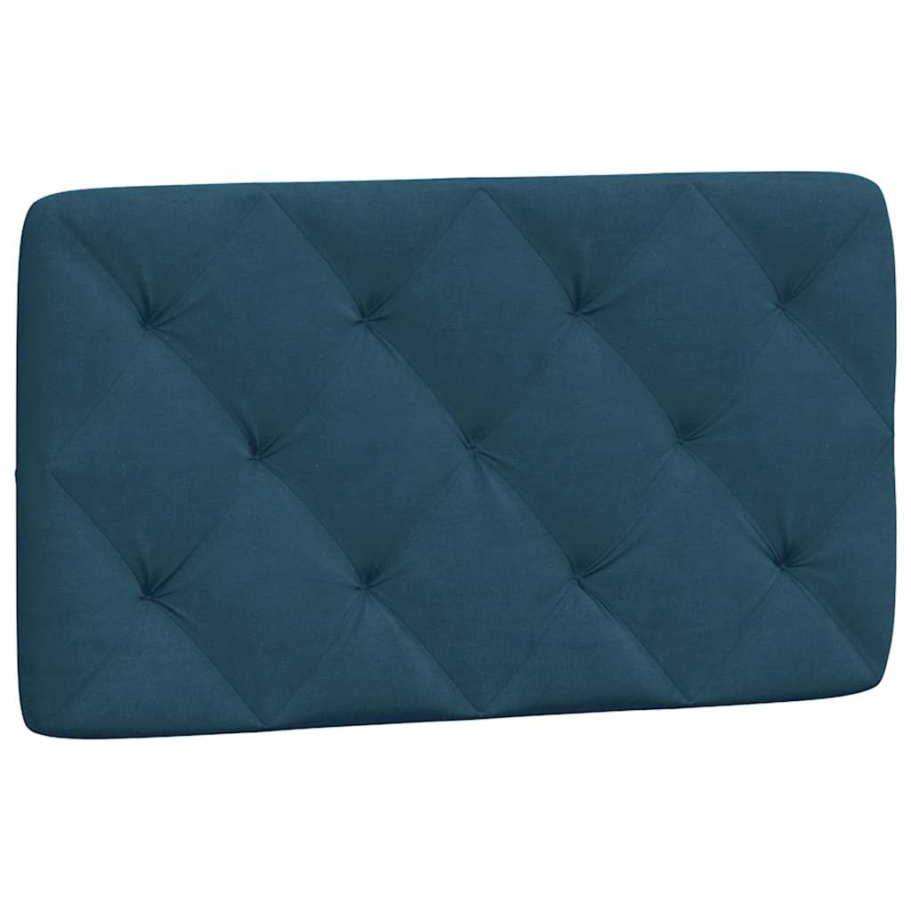 kék bársony fejtámla párna 80 cm
