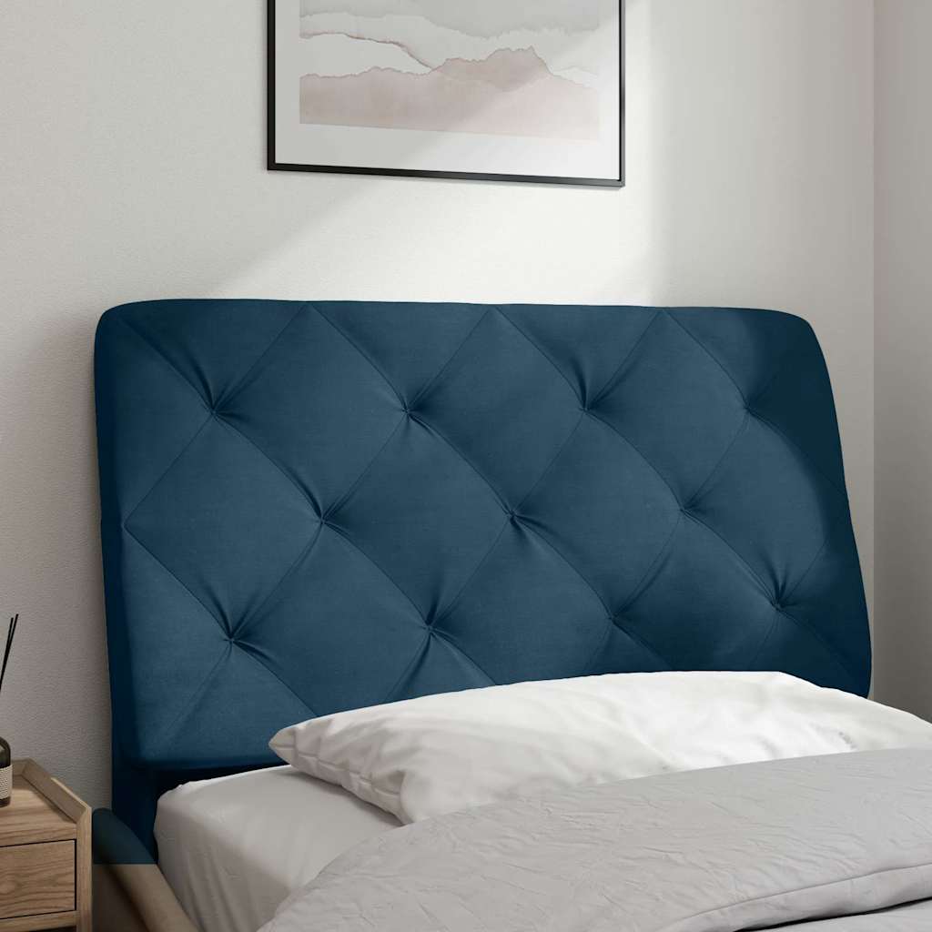 kék bársony fejtámla párna 80 cm