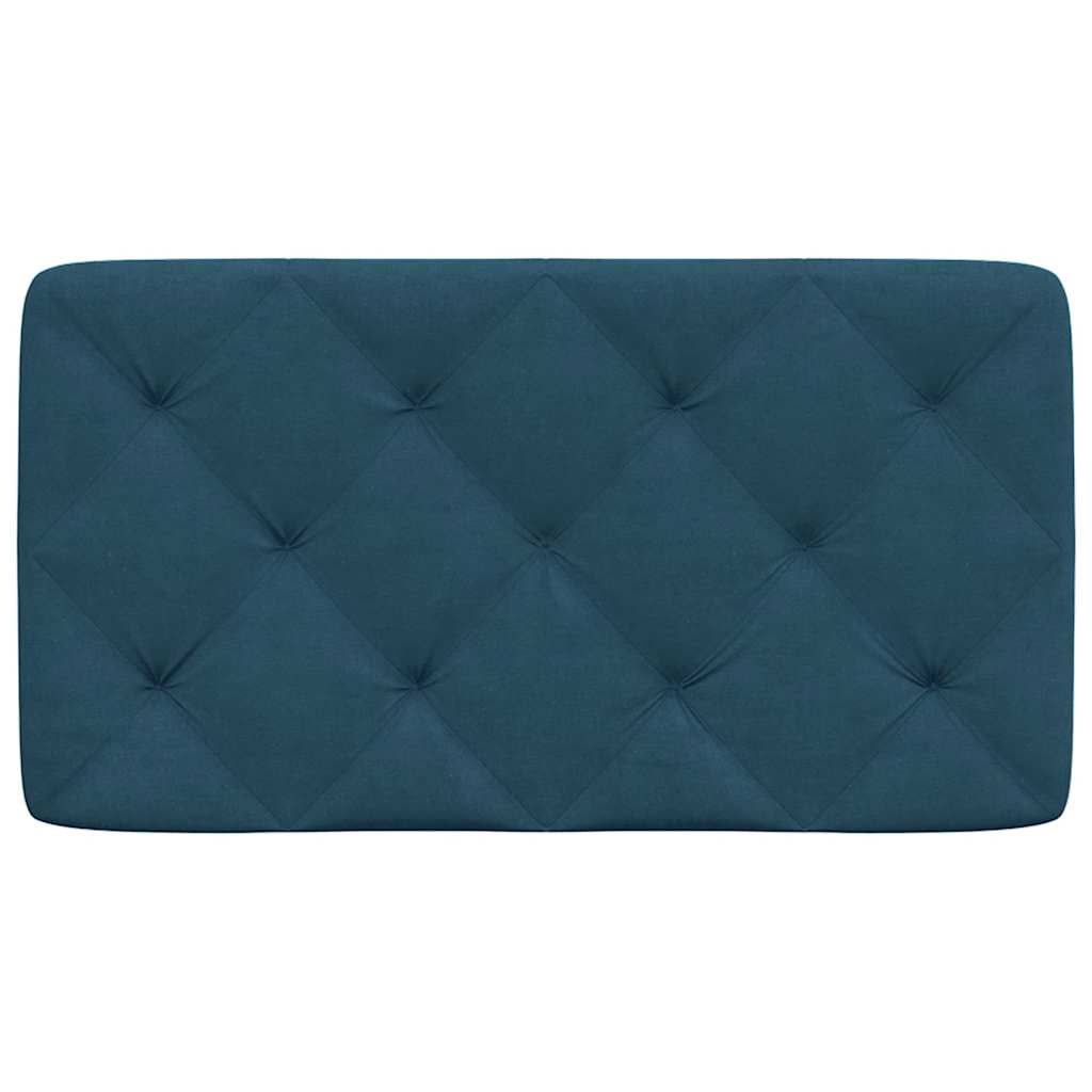 kék bársony fejtámla párna 80 cm