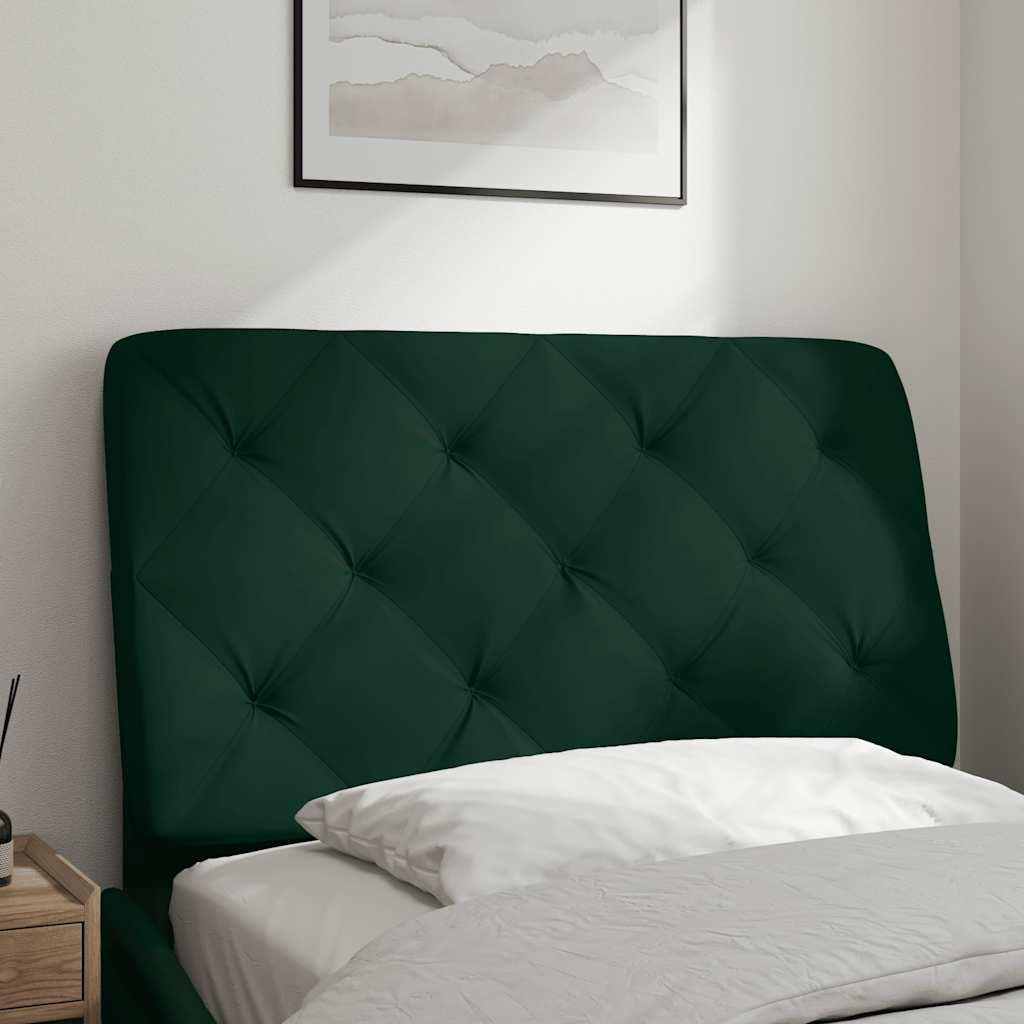 sötétzöld bársony fejtámla párna 90 cm