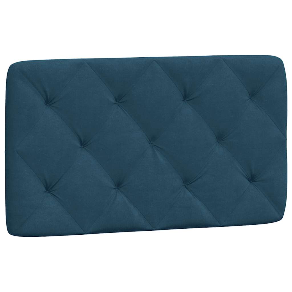 kék bársony fejtámla párna 90 cm