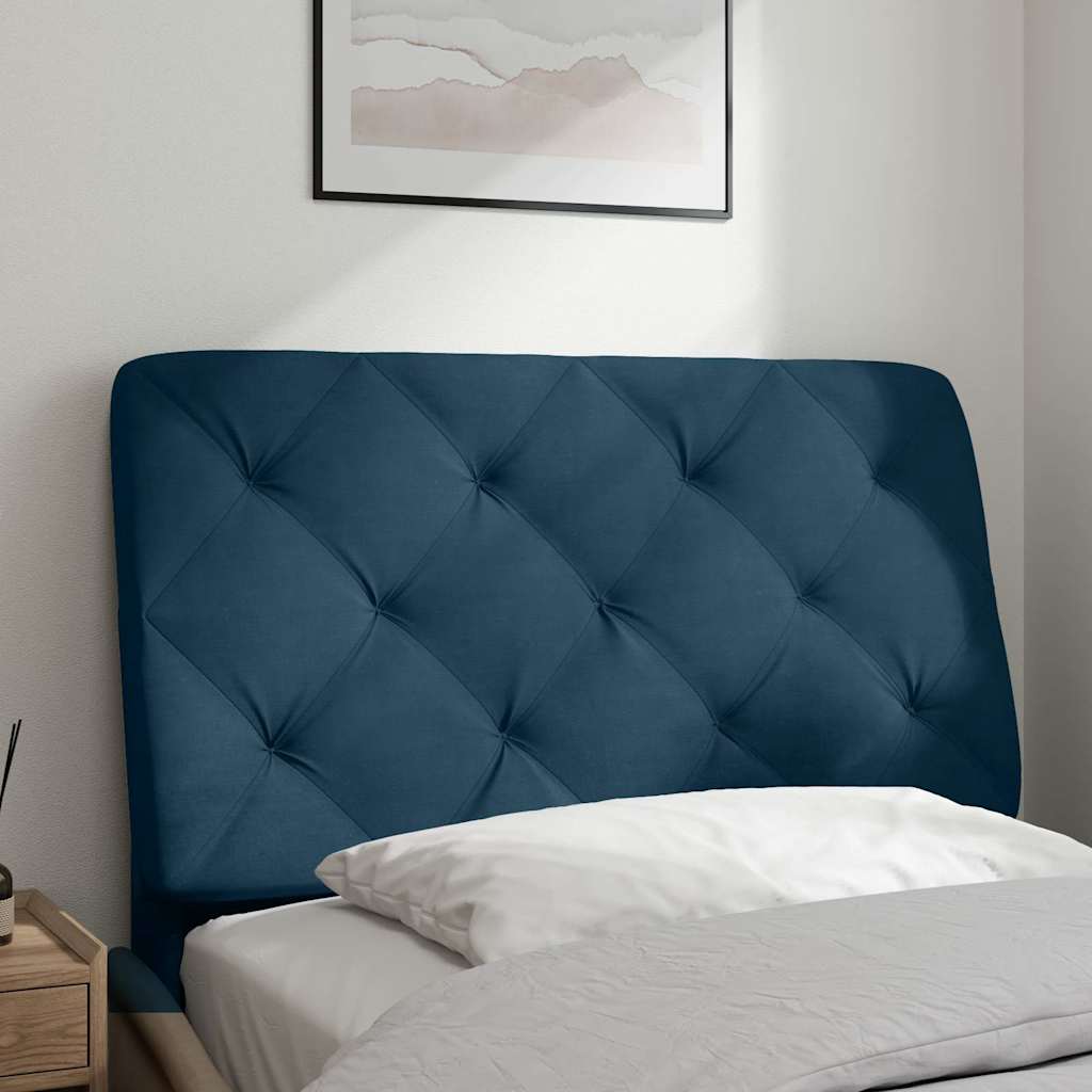 kék bársony fejtámla párna 90 cm
