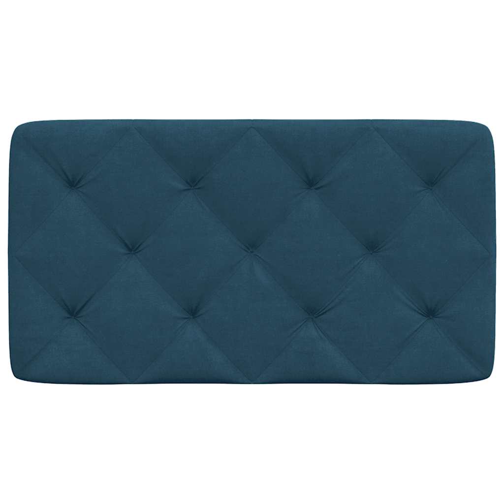 kék bársony fejtámla párna 90 cm