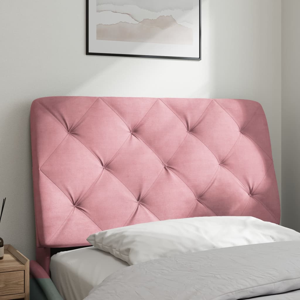 rózsaszín bársony fejtámla párna 90 cm