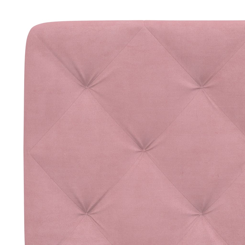 rózsaszín bársony fejtámla párna 90 cm