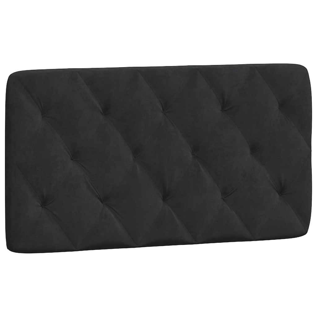 fekete bársony fejtámla párna 100 cm