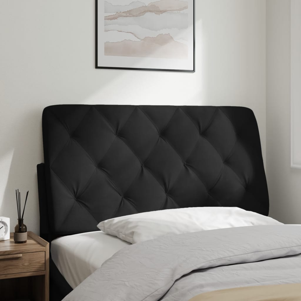 fekete bársony fejtámla párna 100 cm
