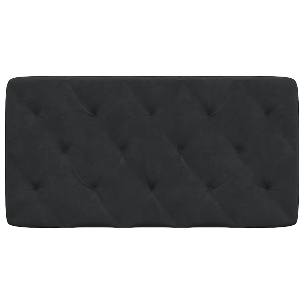 fekete bársony fejtámla párna 100 cm