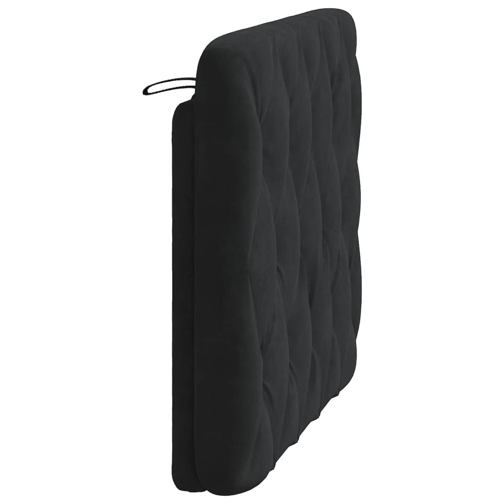 fekete bársony fejtámla párna 100 cm