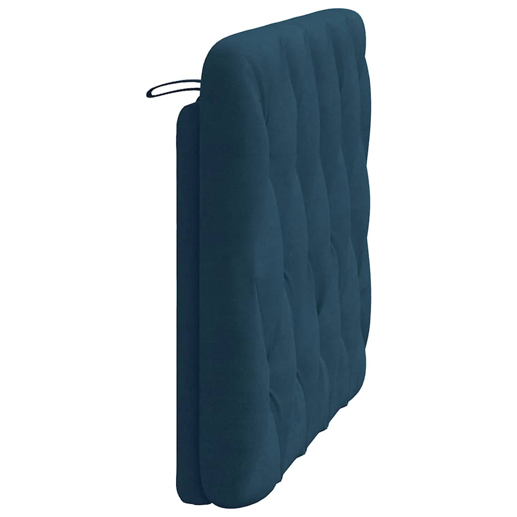 kék bársony fejtámla párna 100 cm