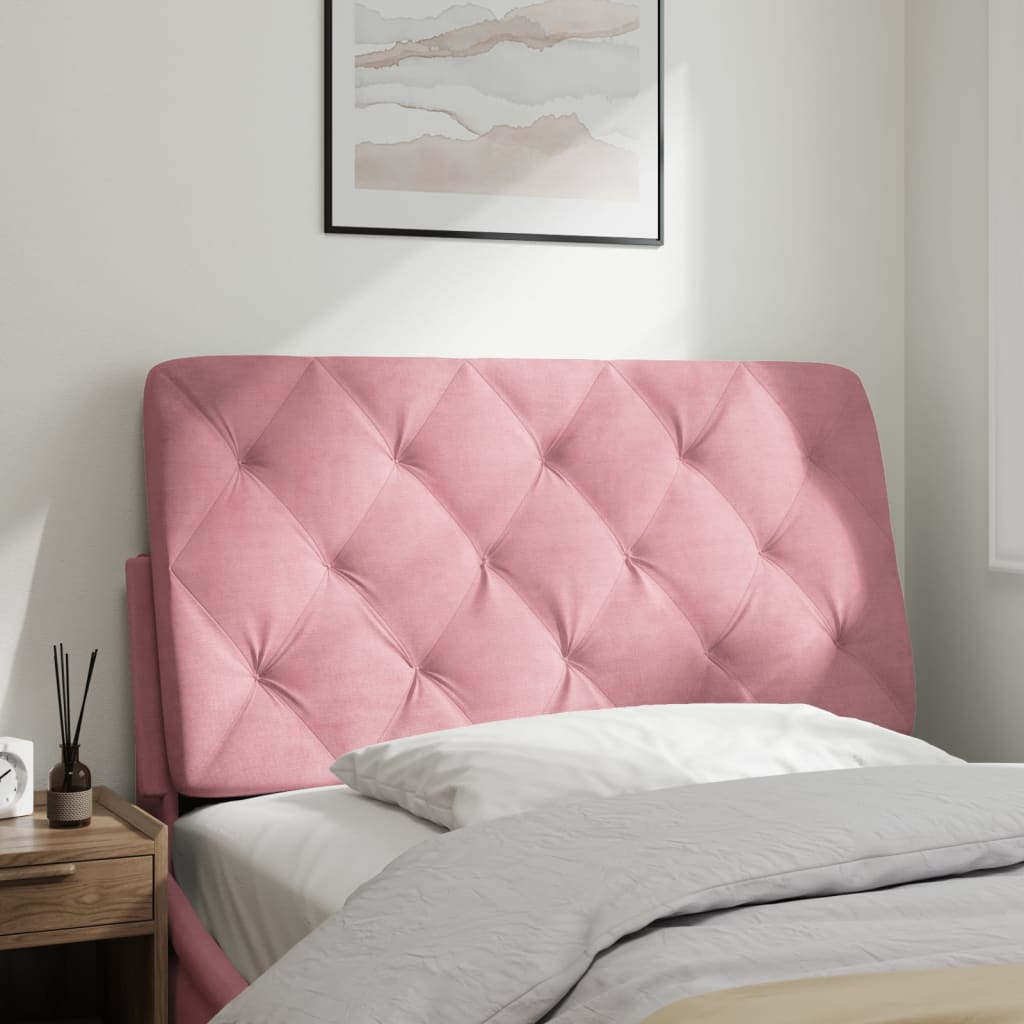 rózsaszín bársony fejtámla párna 100 cm