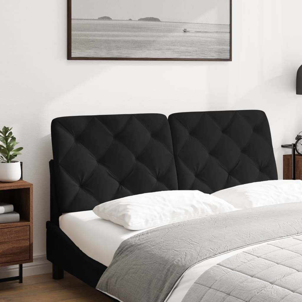 fekete bársony fejtámla párna 120 cm