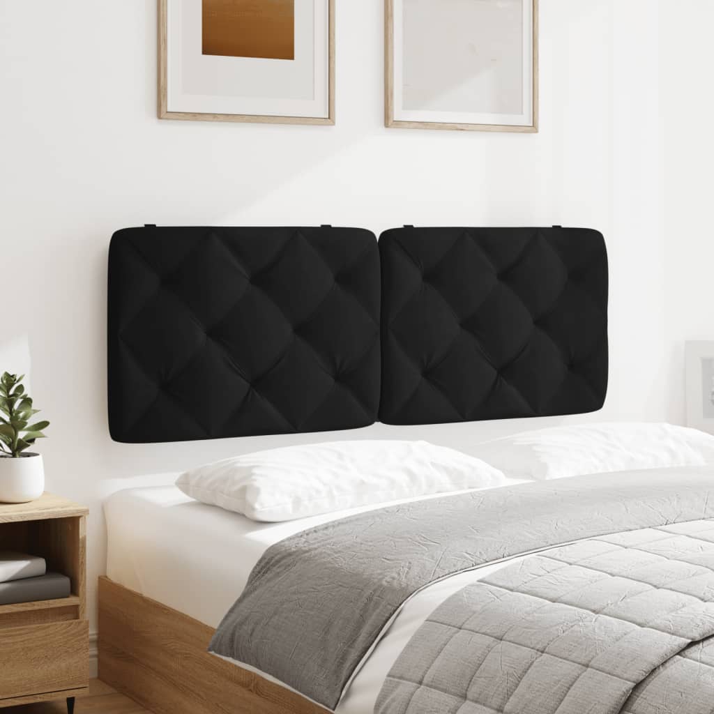 fekete bársony fejtámla párna 120 cm