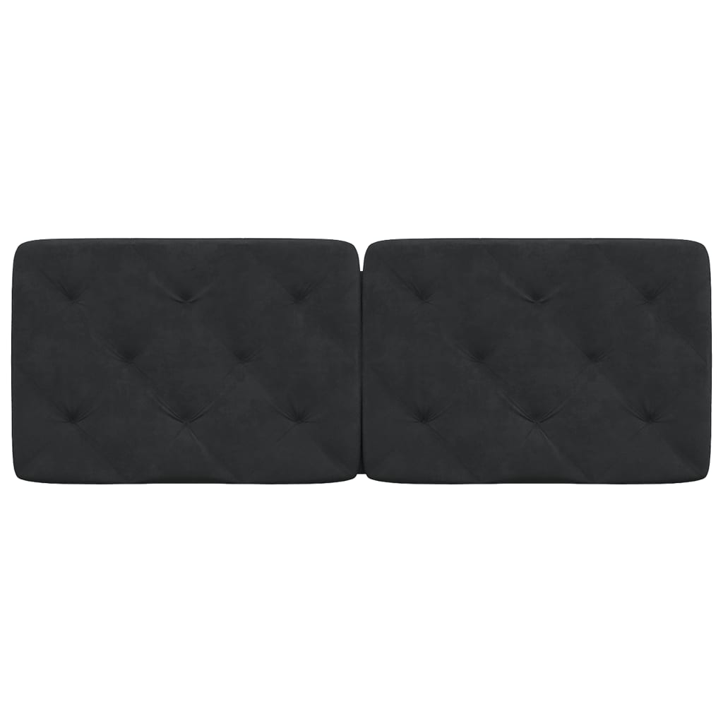 fekete bársony fejtámla párna 120 cm
