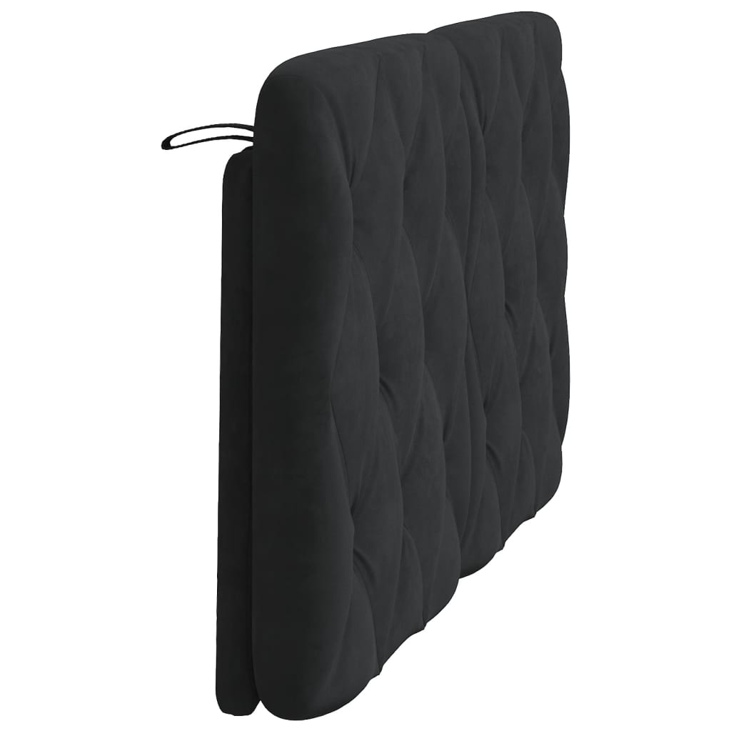 fekete bársony fejtámla párna 120 cm