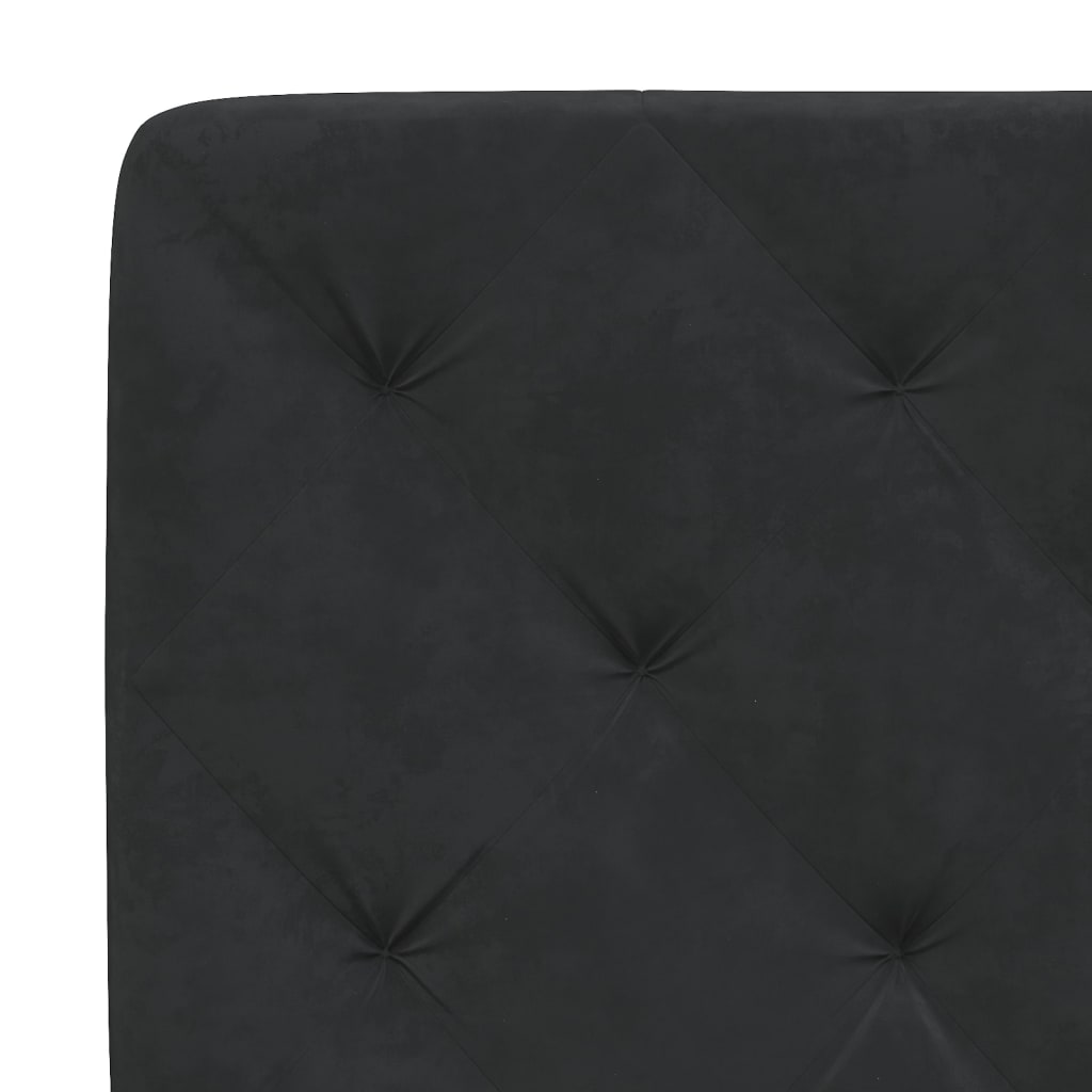 fekete bársony fejtámla párna 120 cm