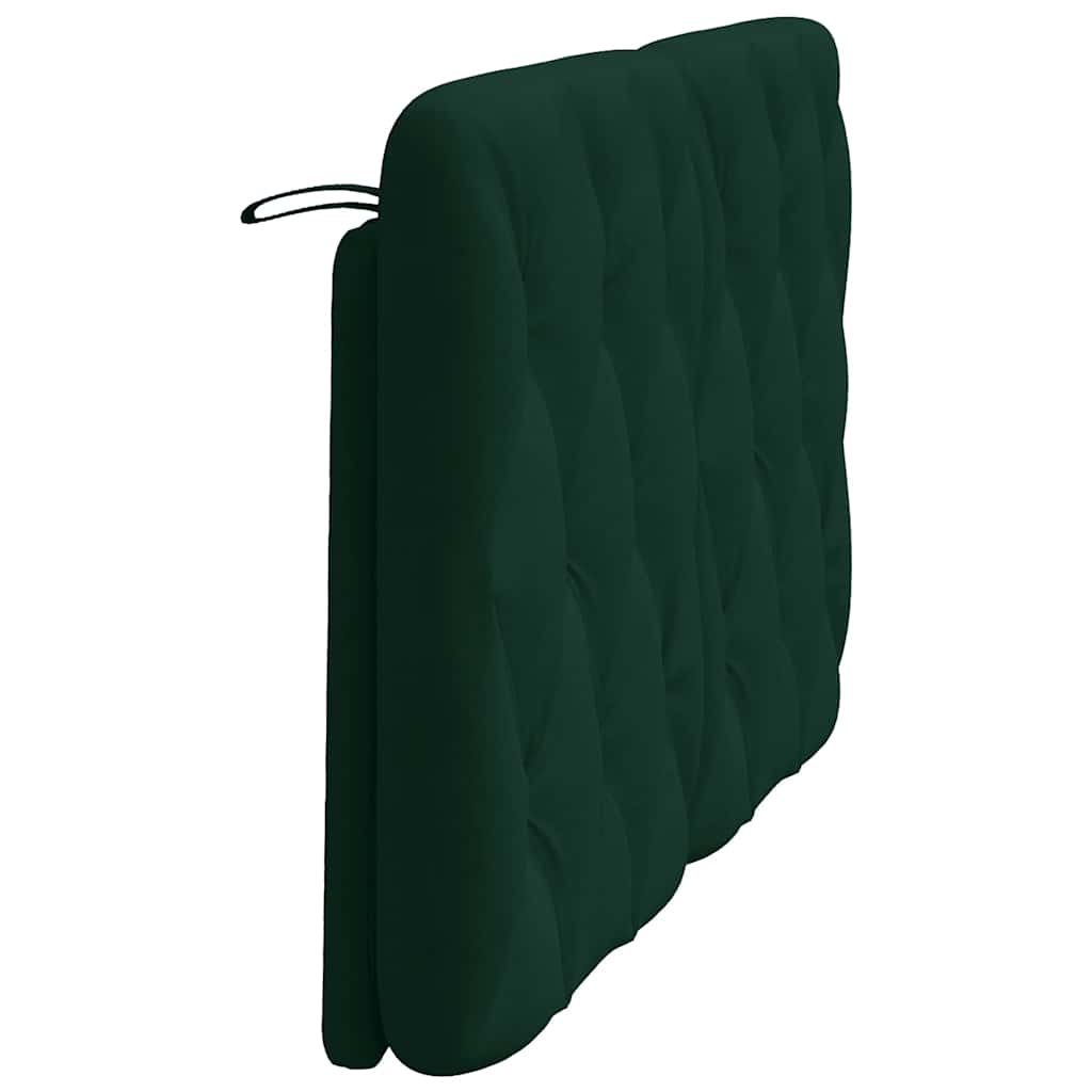 sötétzöld bársony fejtámla párna 120 cm