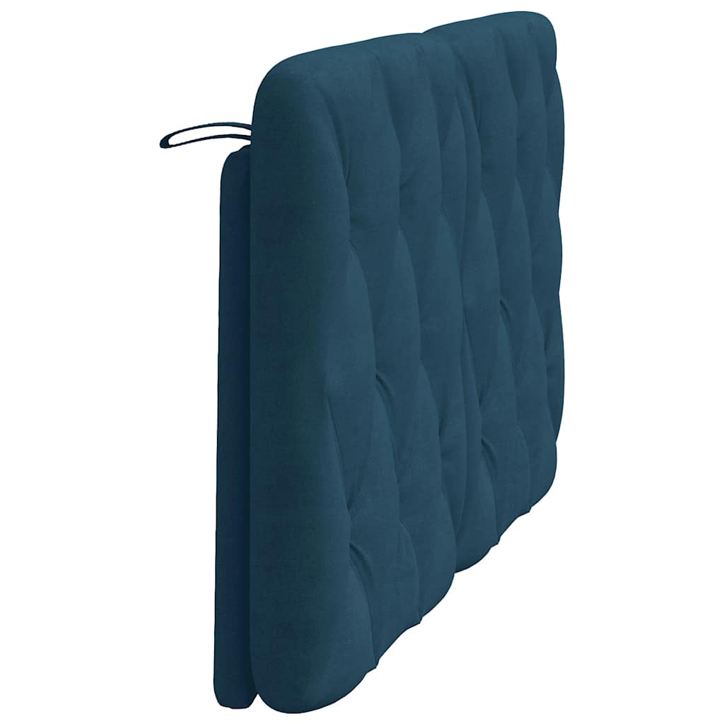 kék bársony fejtámla párna 120 cm