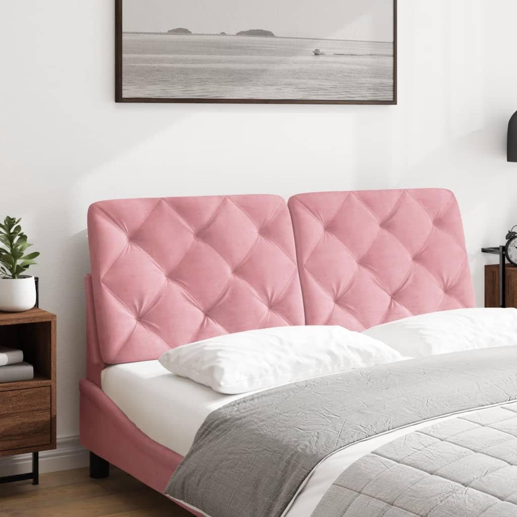rózsaszín bársony fejtámla párna 120 cm