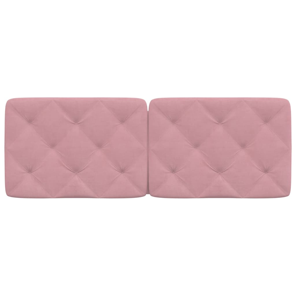 rózsaszín bársony fejtámla párna 120 cm