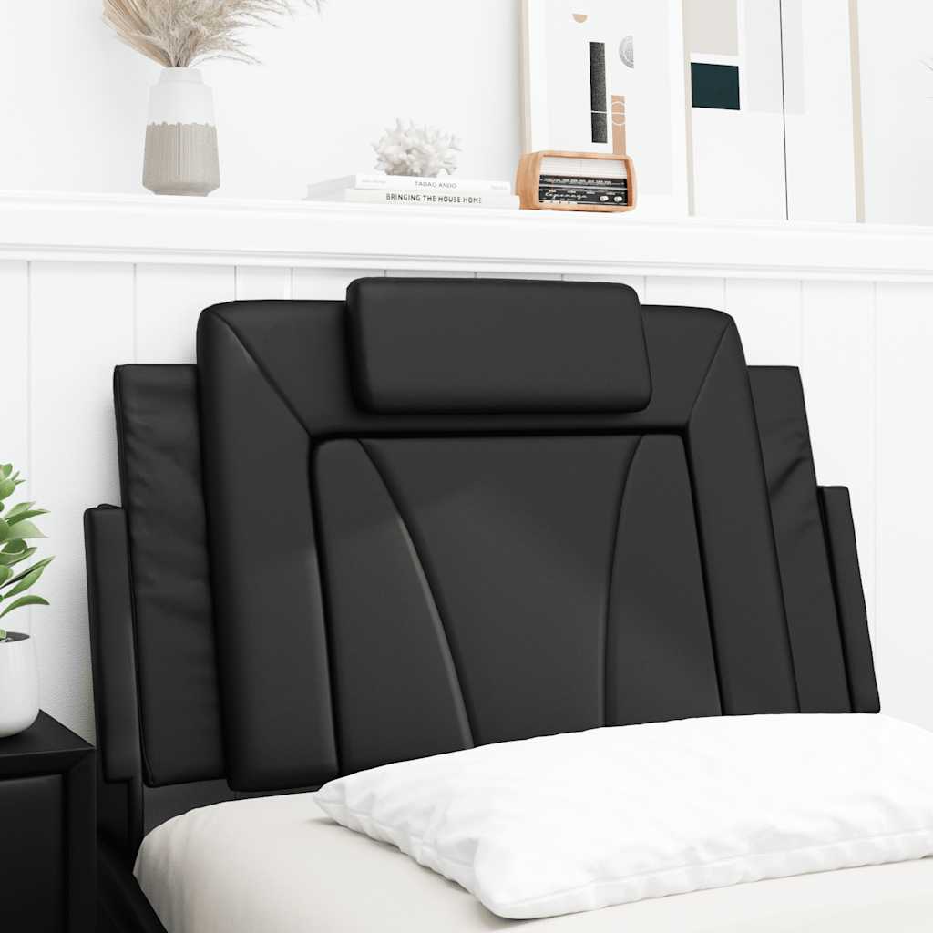 fekete műbőr fejtámla párna Viana 80 cm