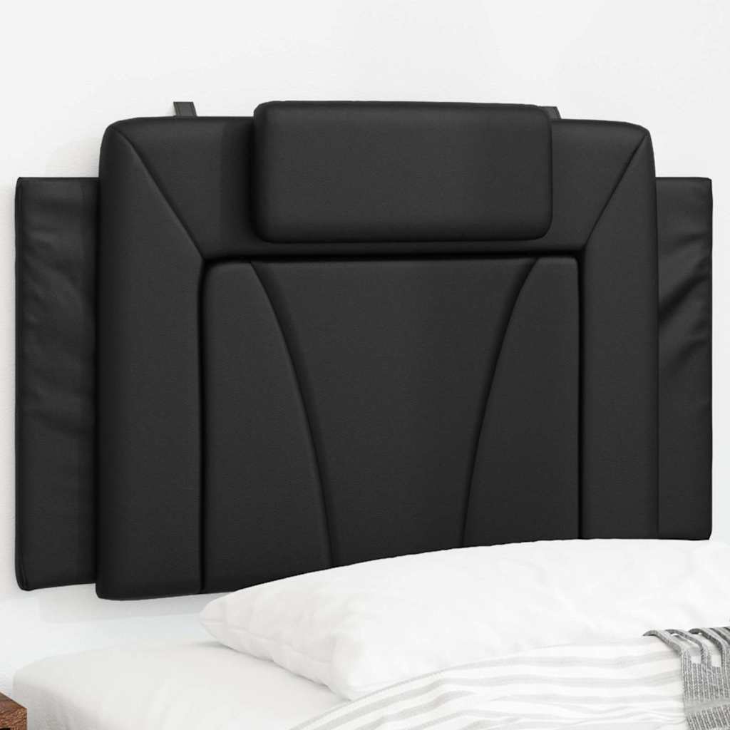 fekete műbőr fejtámla párna Viana 80 cm