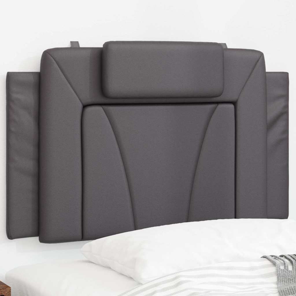 szürke műbőr fejtámla párna Viana 80 cm