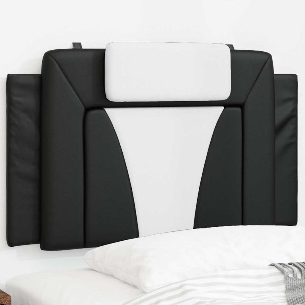 fekete és fehér műbőr fejtámla párna Viana 80 cm
