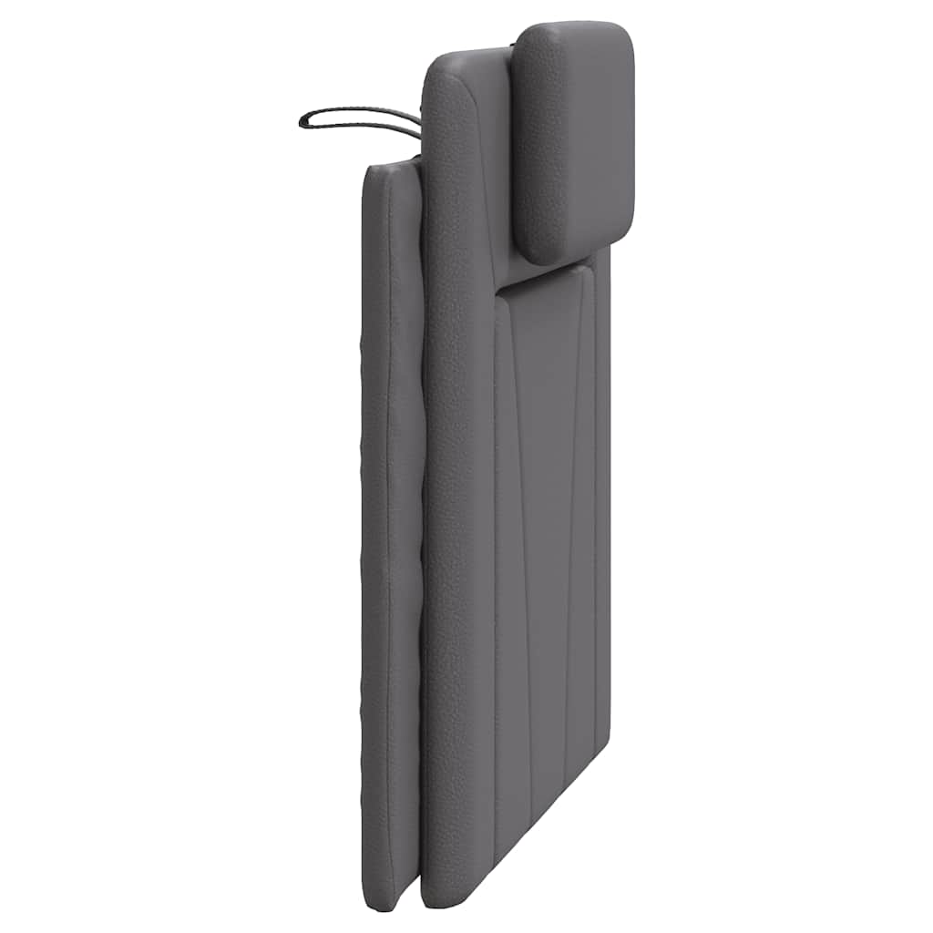 szürke műbőr fejtámla párna Viana 90 cm