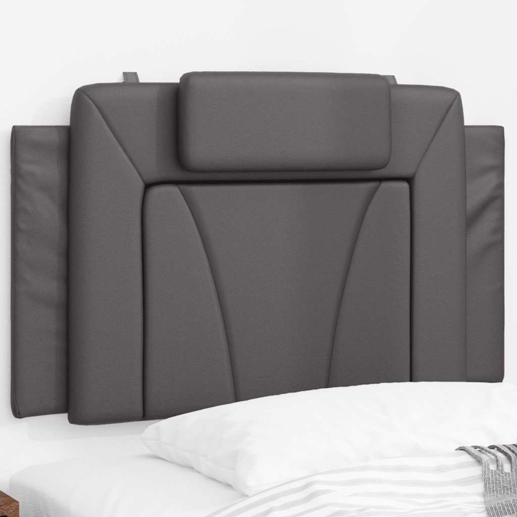 szürke műbőr fejtámla párna Viana 90 cm