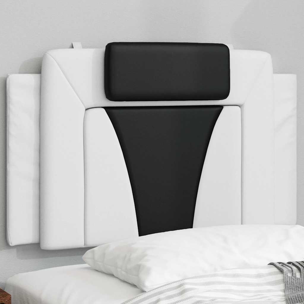 fekete és fehér műbőr fejtámla párna Viana 90 cm