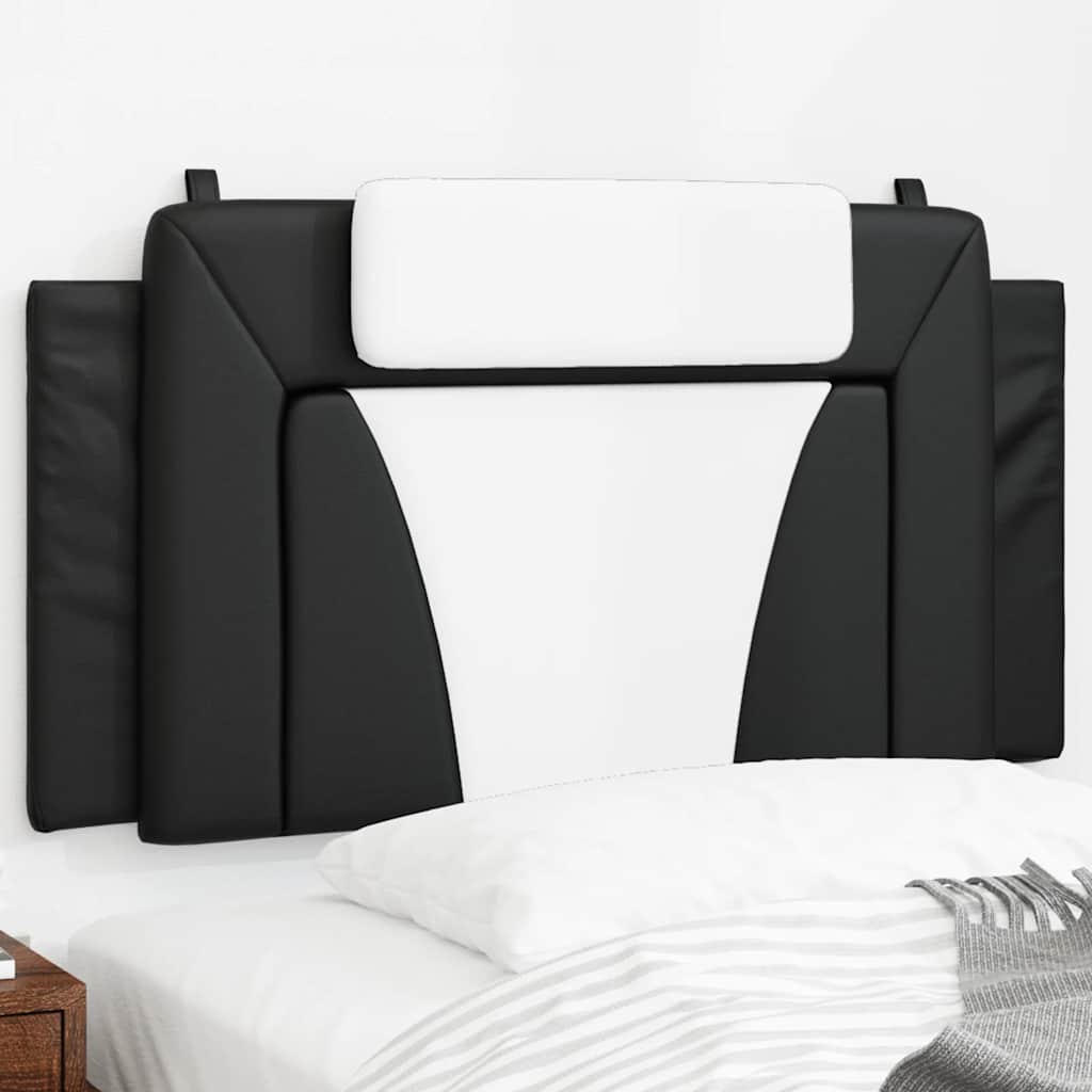 fekete és fehér műbőr fejtámla párna Viana 100 cm