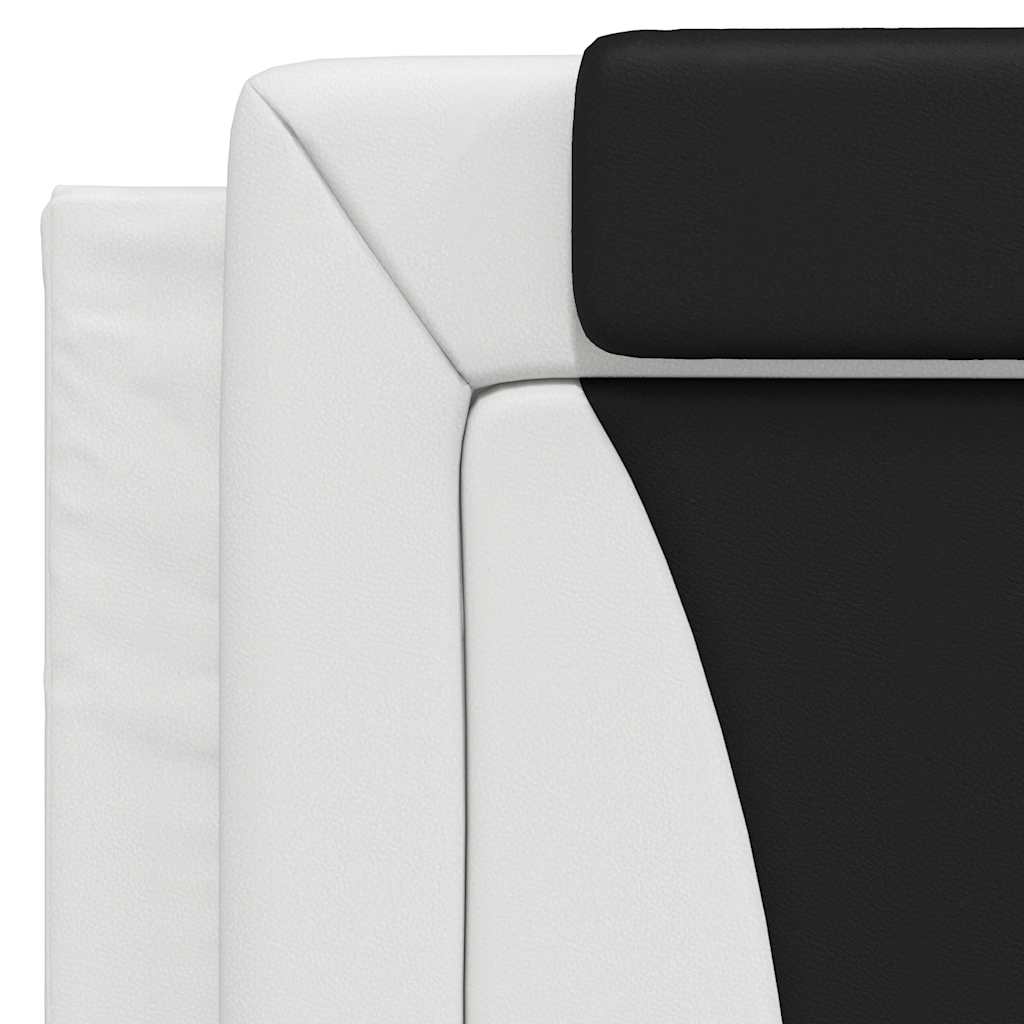 fekete és fehér műbőr fejtámla párna Viana 100 cm