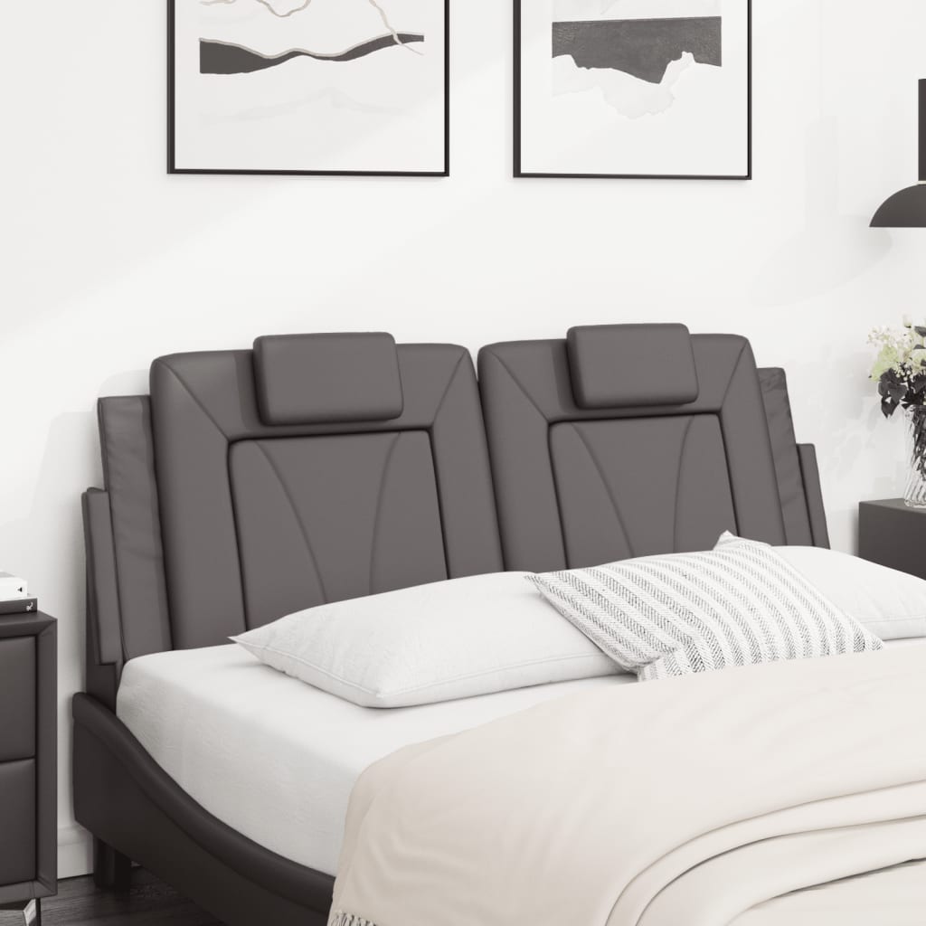 szürke műbőr fejtámla párna Viana 120 cm