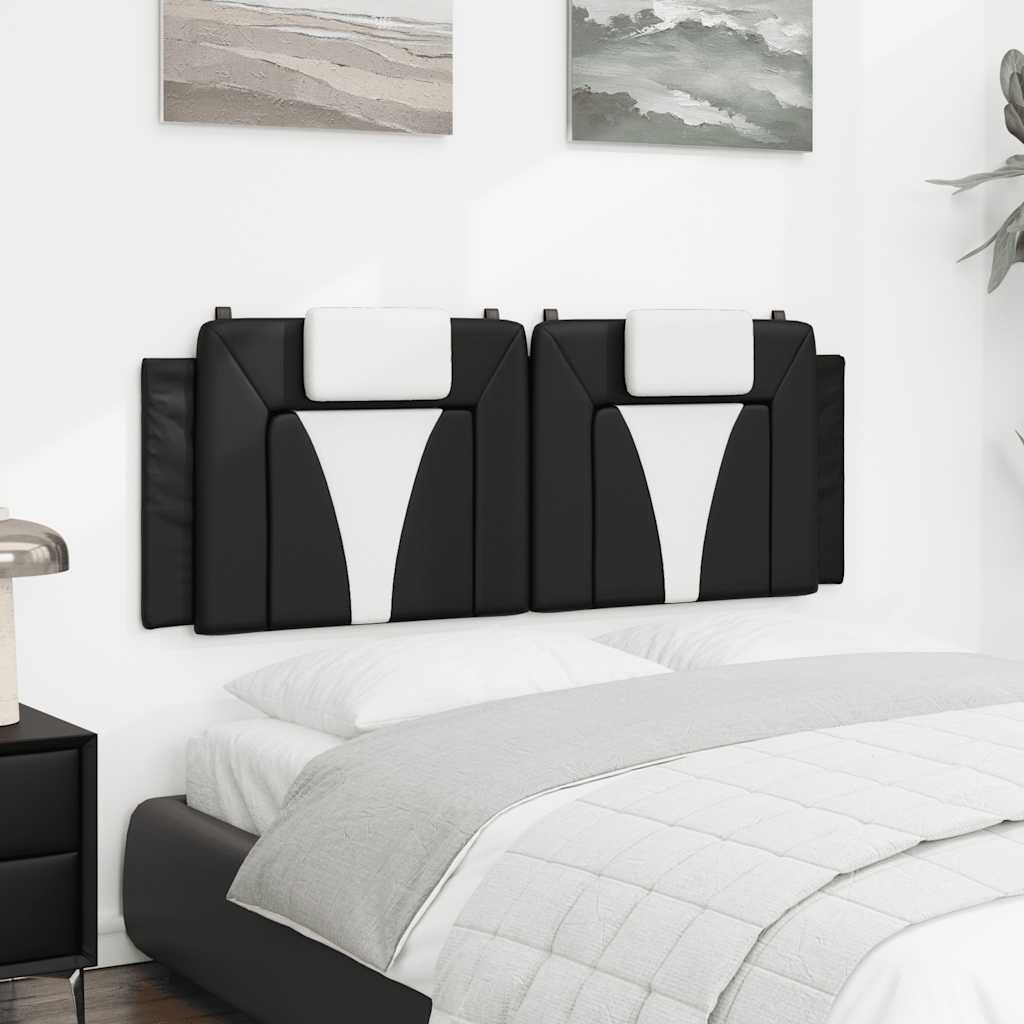 fekete és fehér műbőr fejtámla párna Viana 120 cm