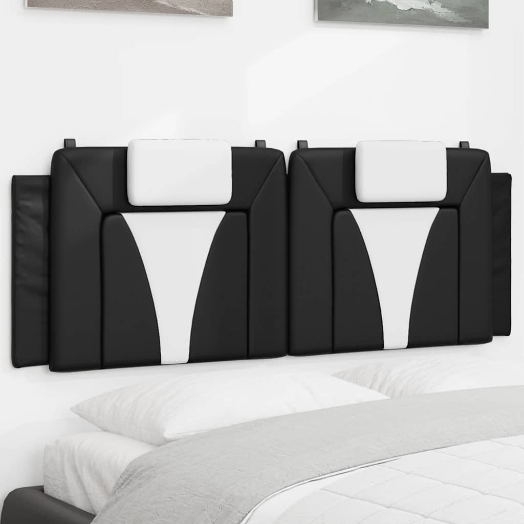 fekete és fehér műbőr fejtámla párna Viana 120 cm